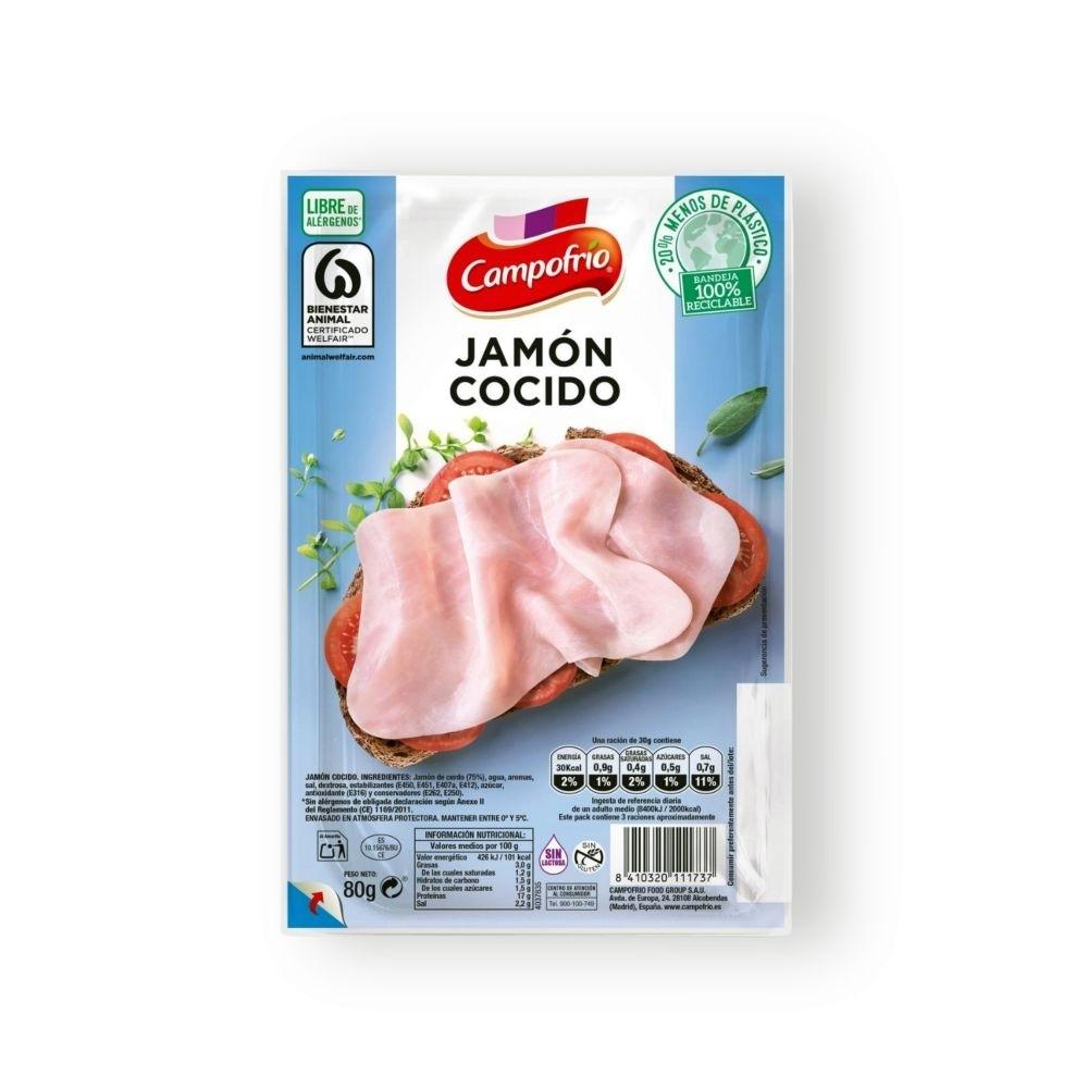 JAMON COCIDO LONCHAS - 18 Uds.