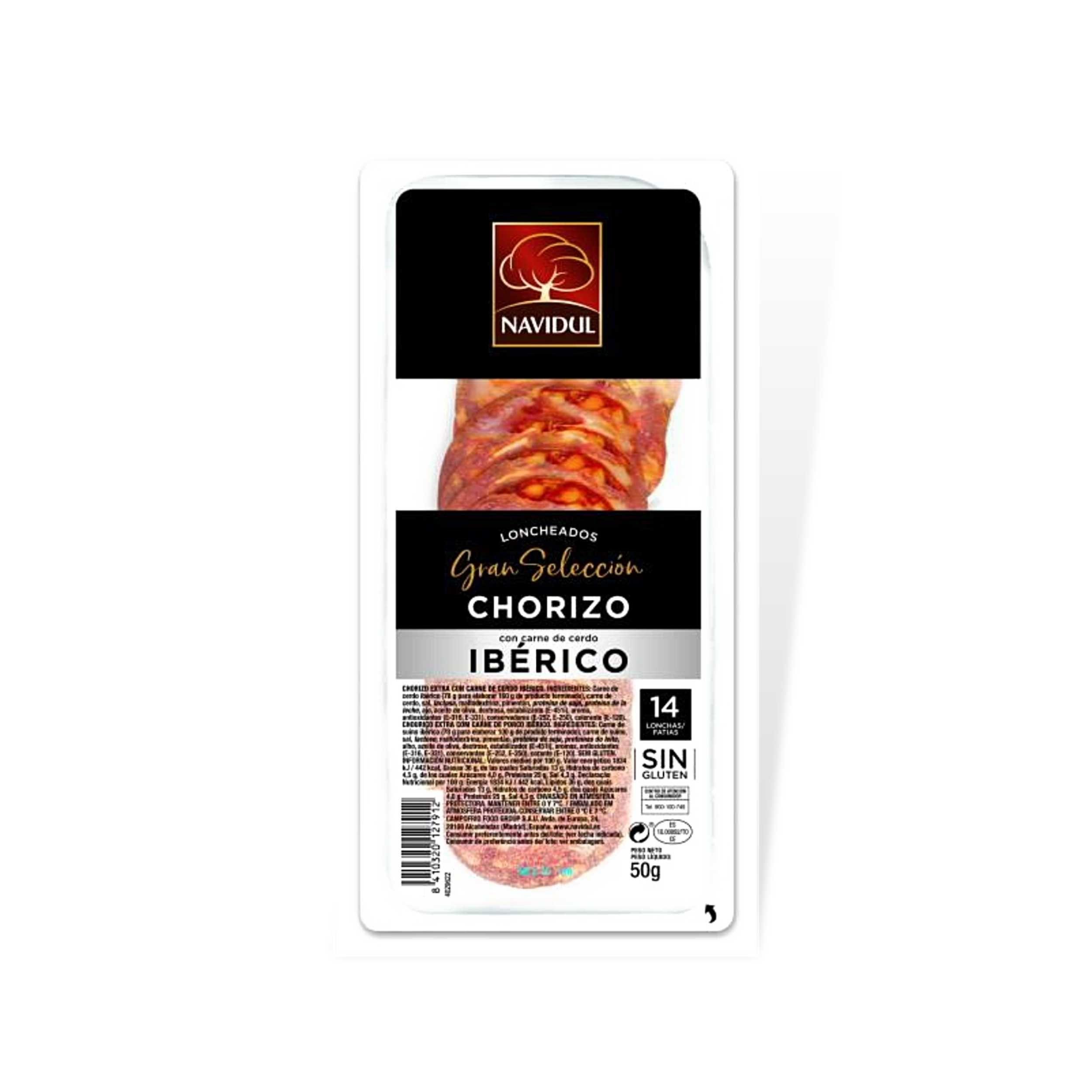 CHORIZO IBERICO NAVIDUL LONCHAS - 24 Uds.