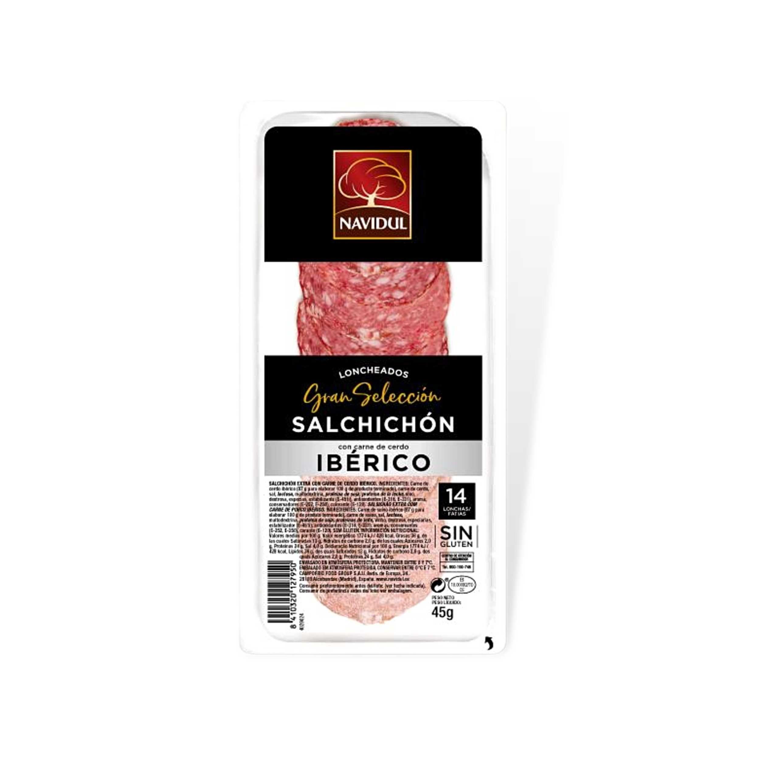 SALCHICHON IBERICO NAVIDUL LONCHAS - 24 Uds.