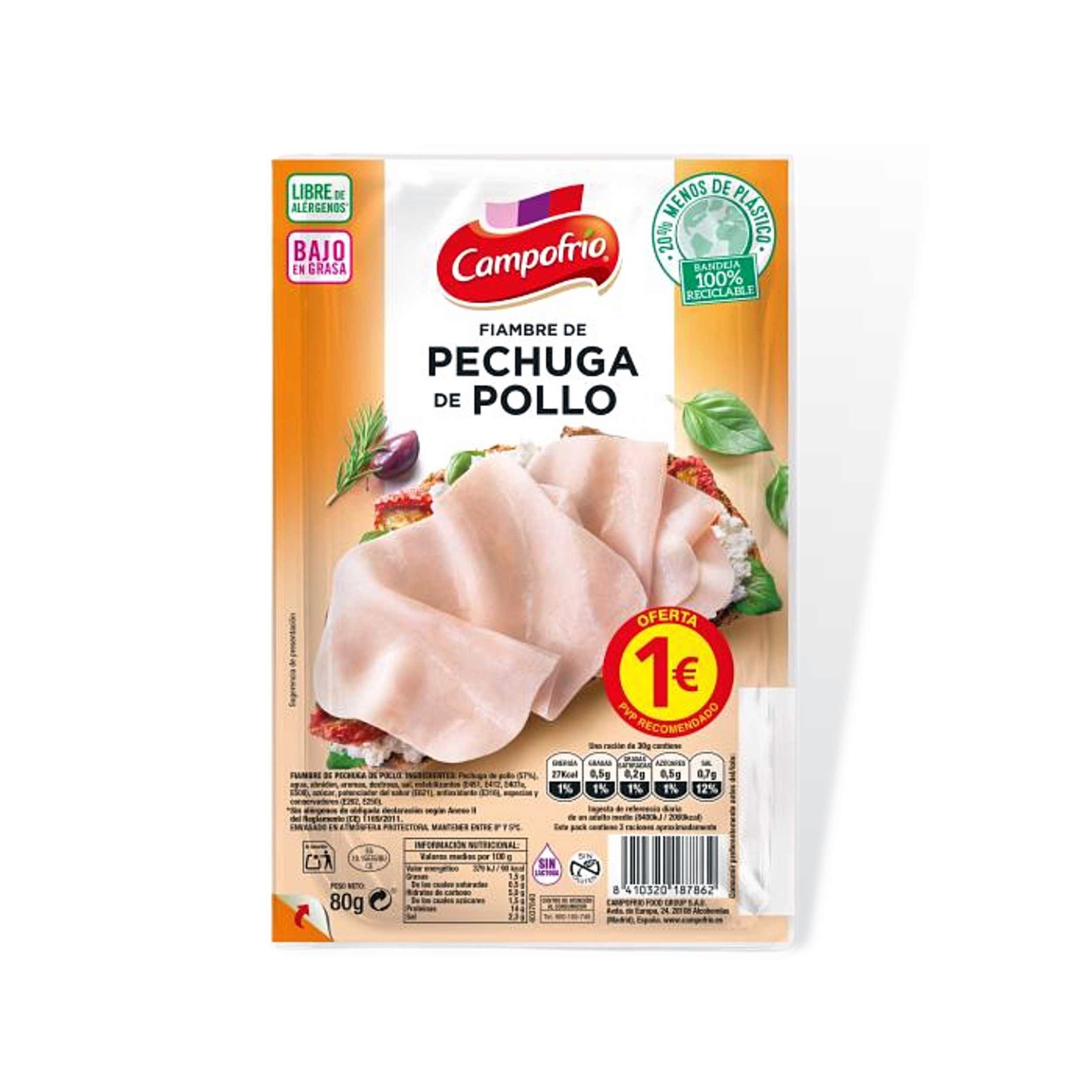 PECHUGA DE POLLO LONCHAS - 18 Uds.