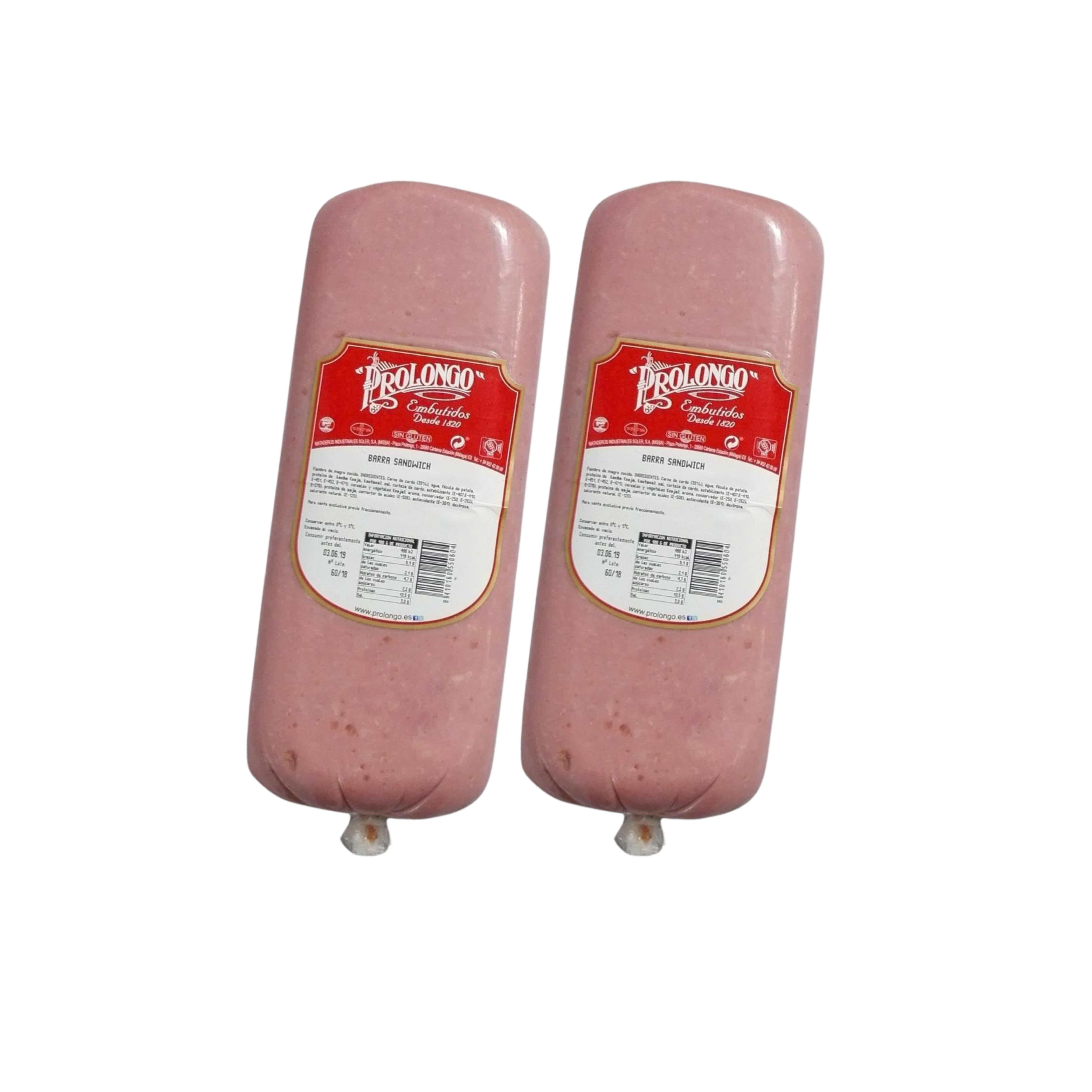 BARRA SANDWICH PROLONGO - 1 CAJA (3,5Kg x 2 PIEZA)